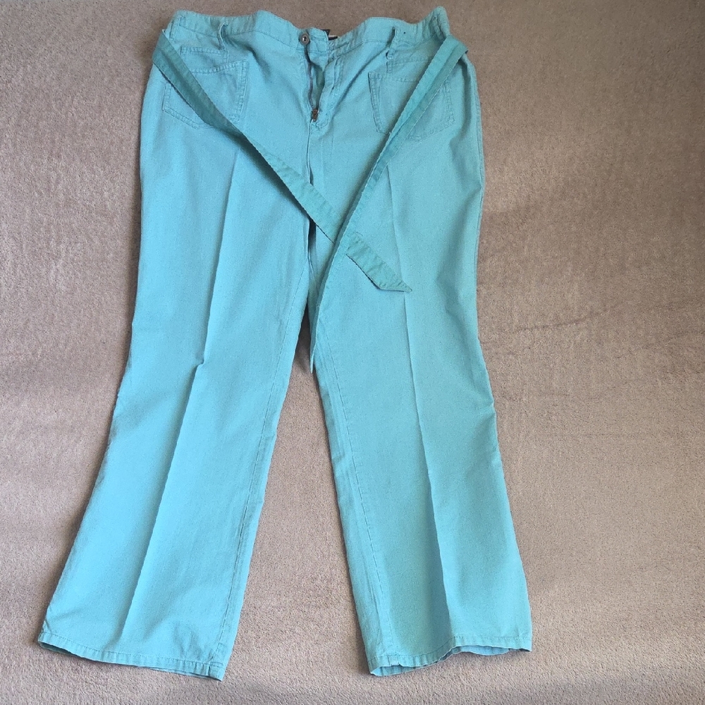 Venezia Aqua Straight Leg Pants